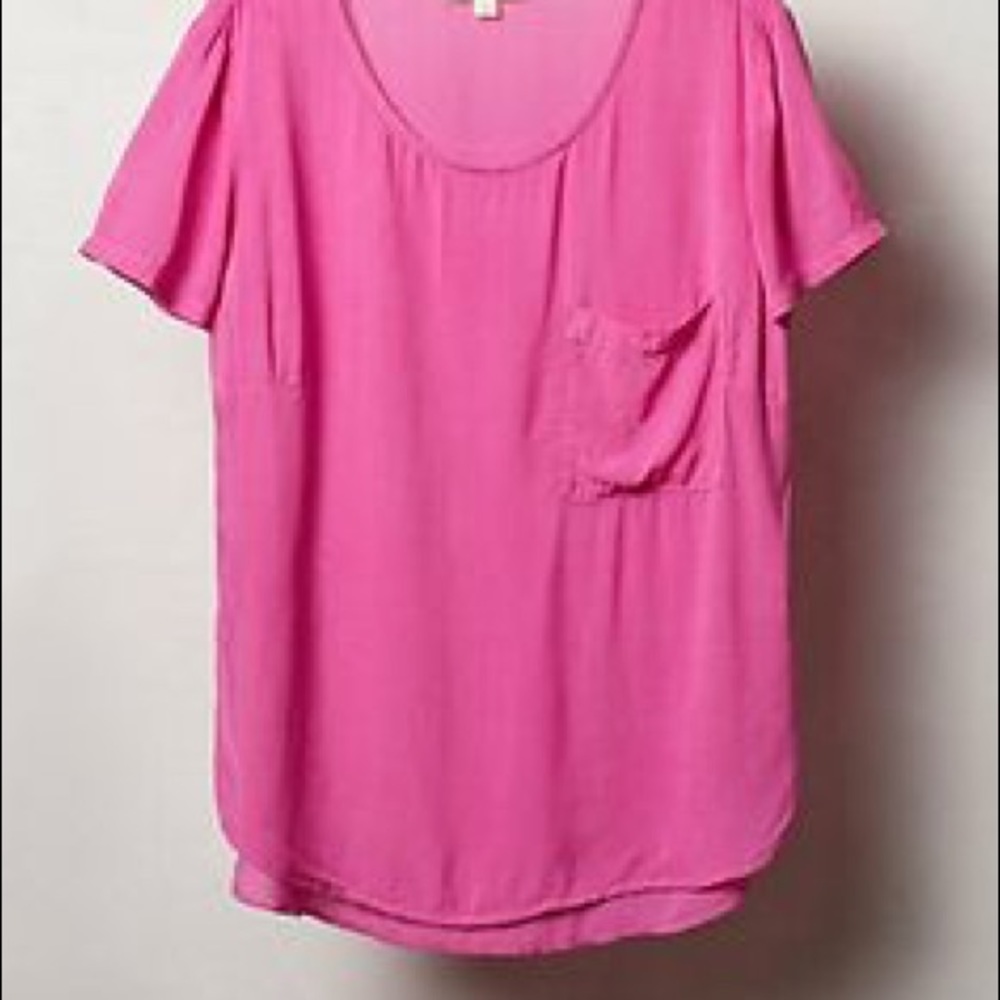 Anthropologie pink Cloth & Stone pocket tee